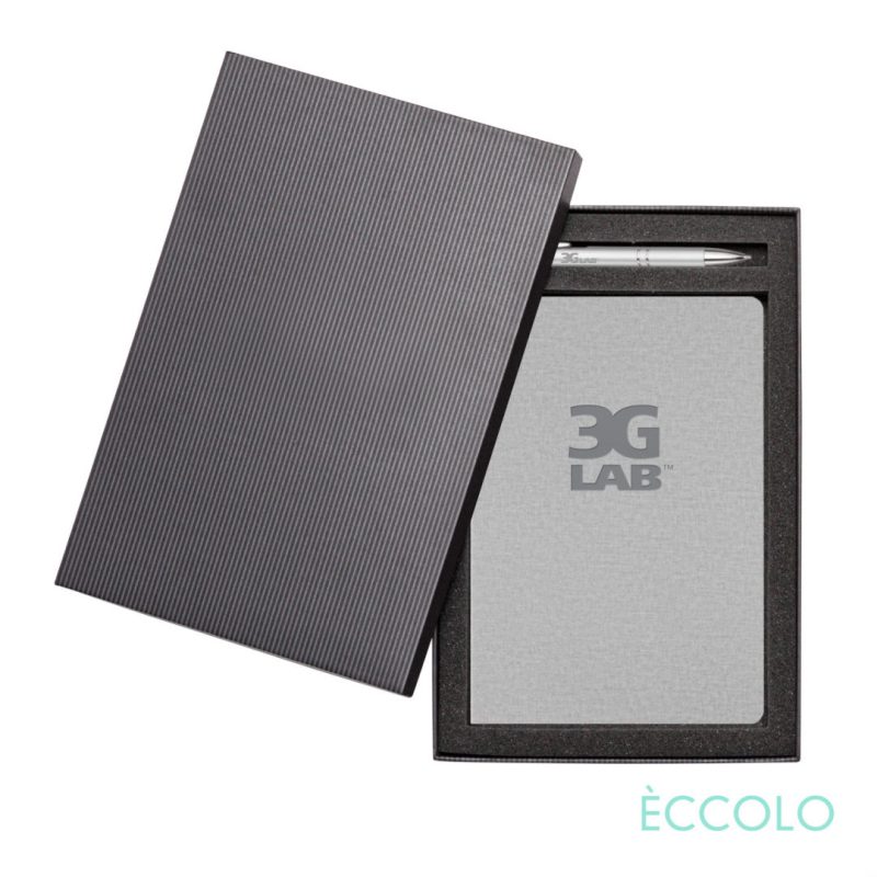 Custom Eccolo? Solo Journal/Clicker Pen Gift Set - (M) - 5