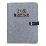 Custom Binghamton RPET Padfolio w/ Wireless Phone Charger - 1