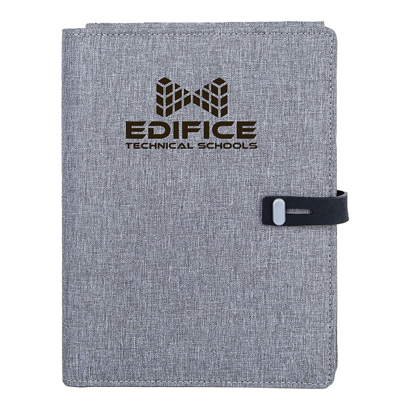 Custom Binghamton RPET Padfolio w/ Wireless Phone Charger - 1