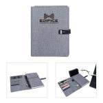 Custom Binghamton RPET Padfolio w/ Wireless Phone Charger