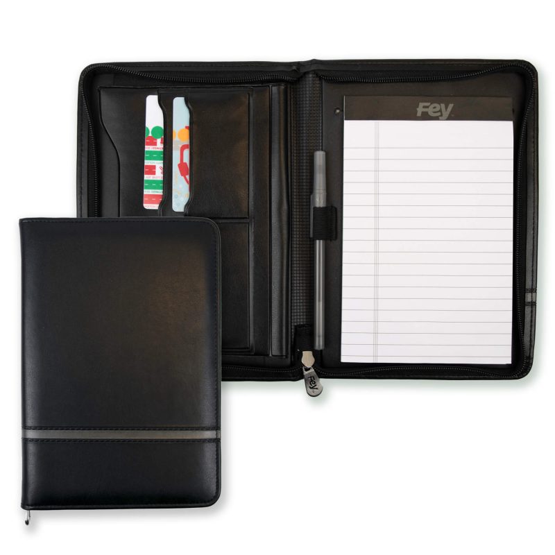 Custom Chartwell Junior Zippered Padfolio - 1