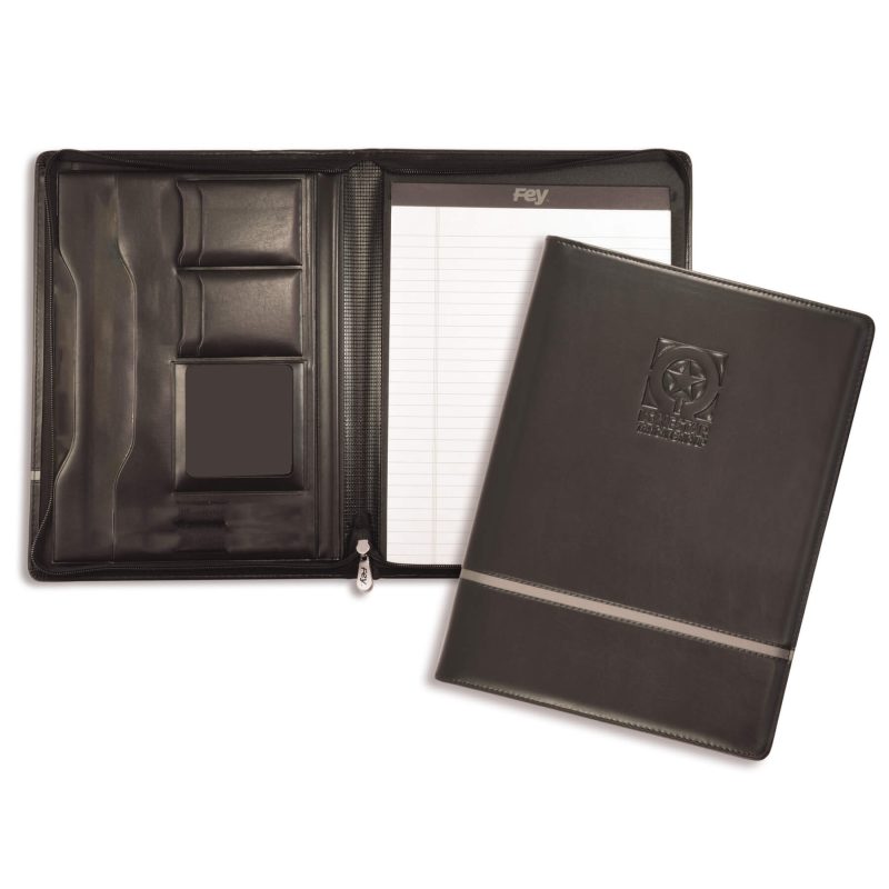Custom Chartwell Zippered Padfolio