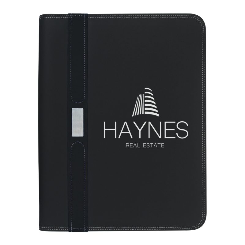 Custom Contemporary Zippered Portfolio - 3