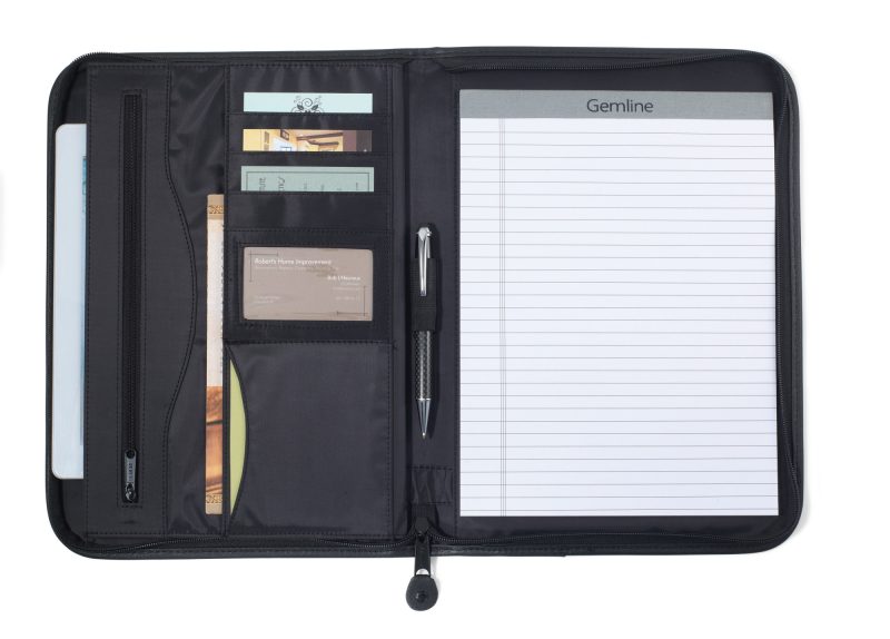 Custom Deluxe Executive Padfolio - Black - 2