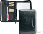 Custom Deluxe Executive Vintage Leather Padfolio - Black - 1