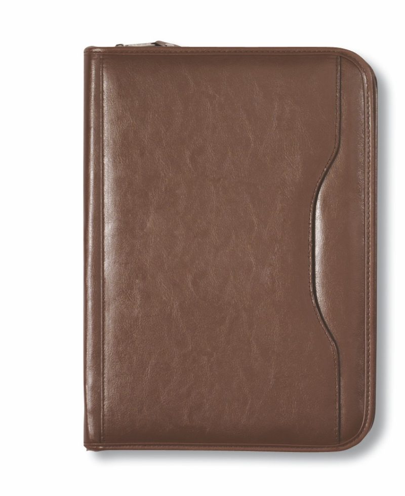Custom Deluxe Executive Vintage Leather Padfolio - Brown - 1
