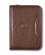 Custom Deluxe Executive Vintage Leather Padfolio - Brown