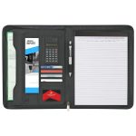 Custom Eclipse Bonded Leather Zippered Portfolio With Calculator - 5