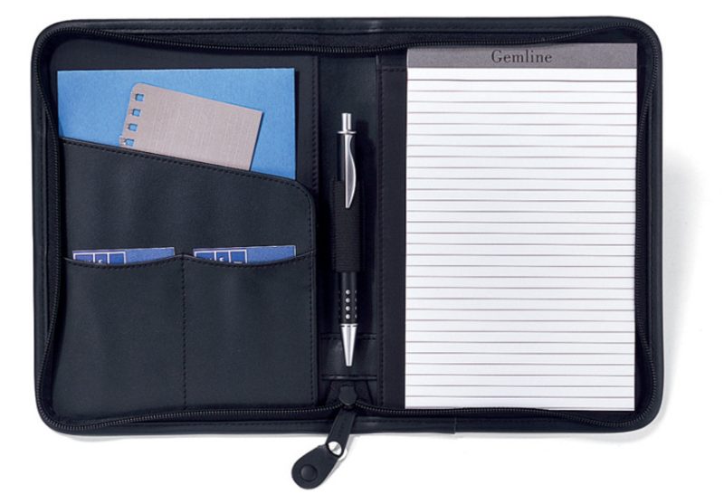 Custom Executive Junior Padfolio - Black - 2