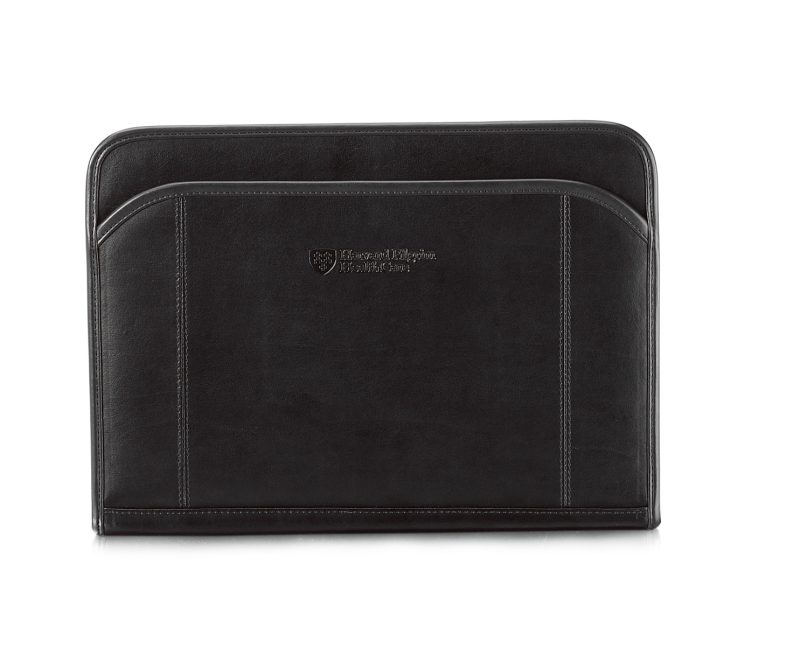 Custom Global Leather Padfolio - Black