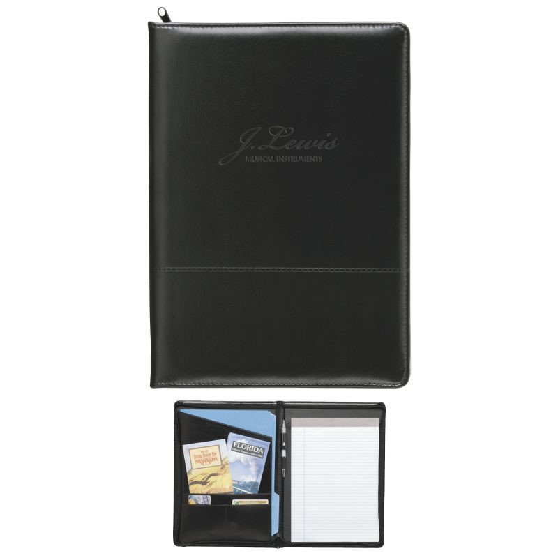 Custom Good Value™ Script Zippered Padfolio