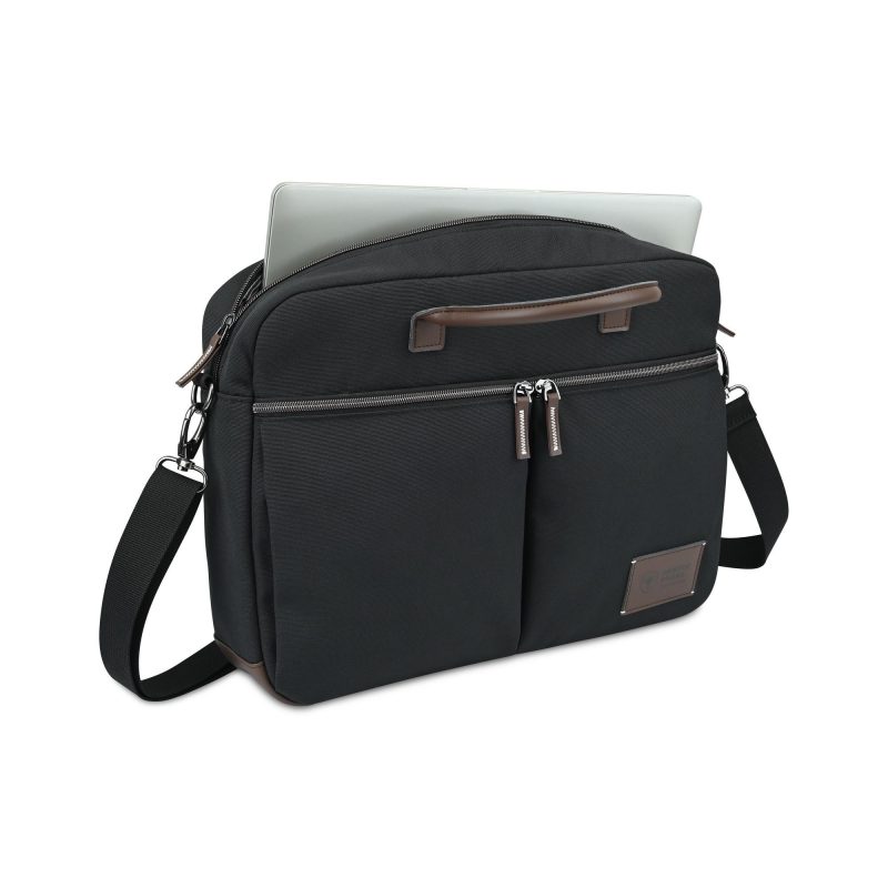 Custom Heritage Supply Co. Legacy Recycled rPET Laptop Portfolio - Black - 2
