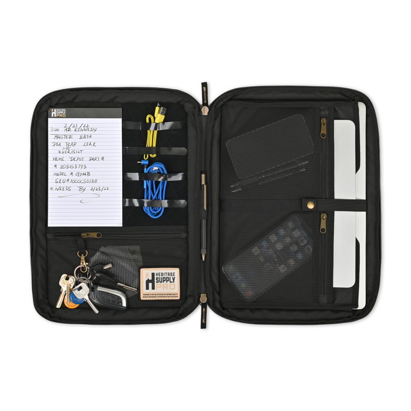 Custom Heritage Supply Pro Padfolio & Construction Pen Set - Black - 2