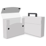 Custom Large Portfolio Briefcase Style w/ Elastic (13"x12"x4") - 9