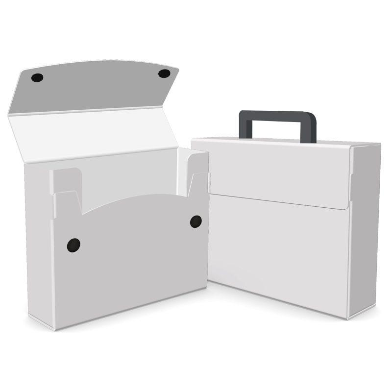 Custom Large Portfolio Briefcase Style w/ Elastic (13"x12"x4") - 9