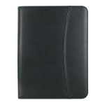 Custom Leather Look 8 ½" X 11" Zippered Portfolio With Calculator - 1