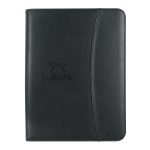 Custom Leather Look 8 ½" X 11" Zippered Portfolio With Calculator - 2