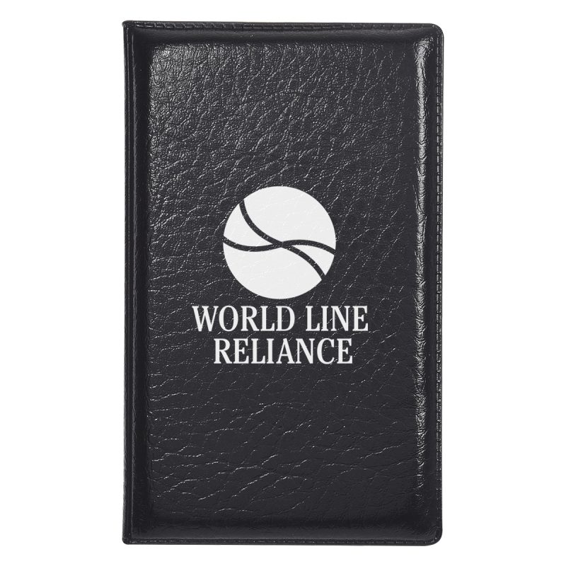 Custom Leather Look Padfolio With Sticky Notes & Flags - 1