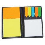 Custom Leather Look Padfolio With Sticky Notes & Flags - 2