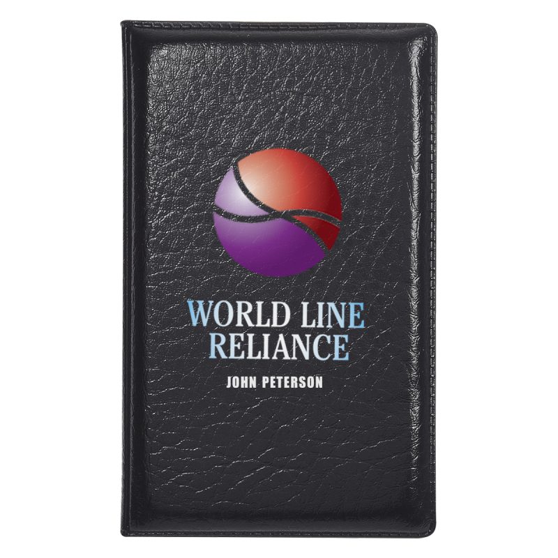 Custom Leather Look Padfolio With Sticky Notes & Flags - 3