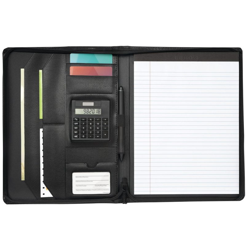 Custom Manchester Zippered Padfolio with FSC® Mix Paper - 5