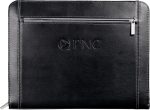Custom Metropolitan Leather Zippered Padfolio with FSC® Mix Paper