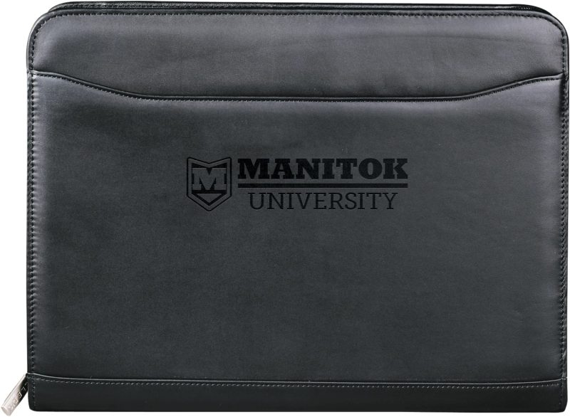 Custom Millennium Leather Zippered Padfolio with FSC® Mix Paper
