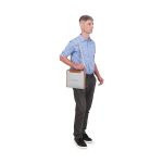Custom Mobile Office Hybrid Padfolio - Quiet Grey Heather - 4
