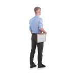 Custom Mobile Office Hybrid Padfolio - Quiet Grey Heather - 5