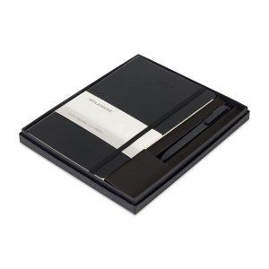 Custom Moleskine Soft Cover Large 12-Month Weekly 2027 Planner and GO Pen Set - Black