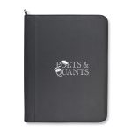 Custom Morgan Executive Zippered Padfolio - Black