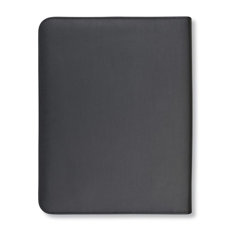 Custom Morgan Executive Zippered Padfolio - Black - 3
