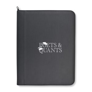 Custom Morgan Executive Zippered Padfolio - Black