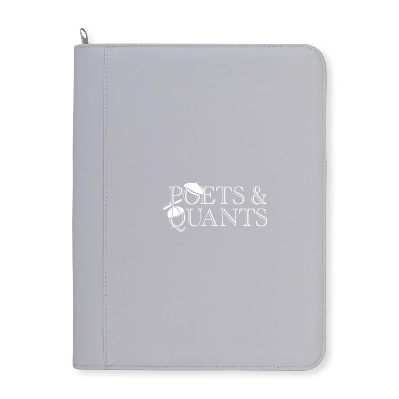 Custom Morgan Executive Zippered Padfolio - Greystone