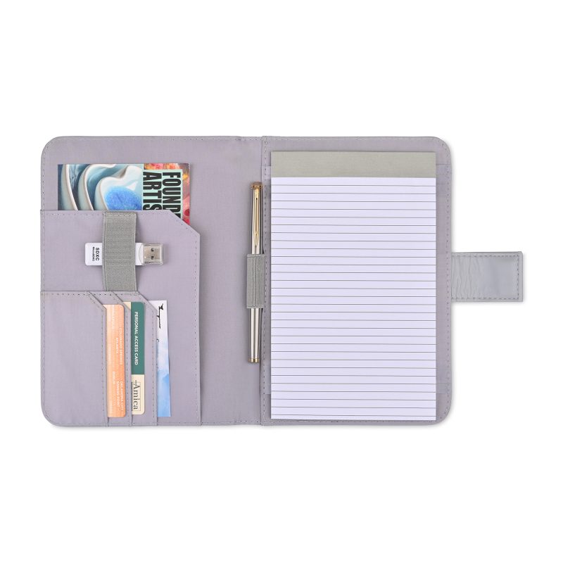 Custom Morgan Junior Magnetic Padfolio - Greystone - 2
