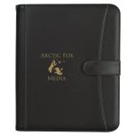 Custom Pebble Grain Zippered Portfolio With Calculator - 3