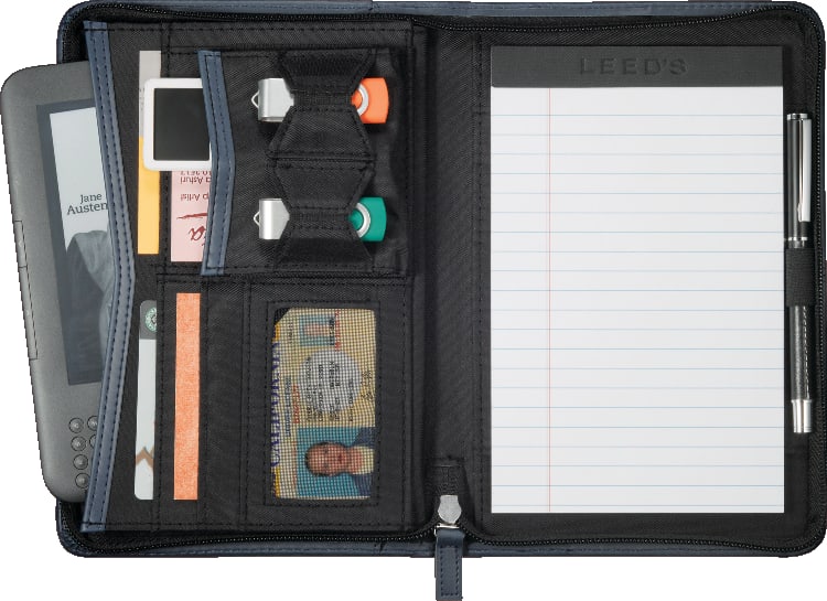 Custom Pedova™ Jr. Zippered Padfolio with FSC® Mix Paper - 8