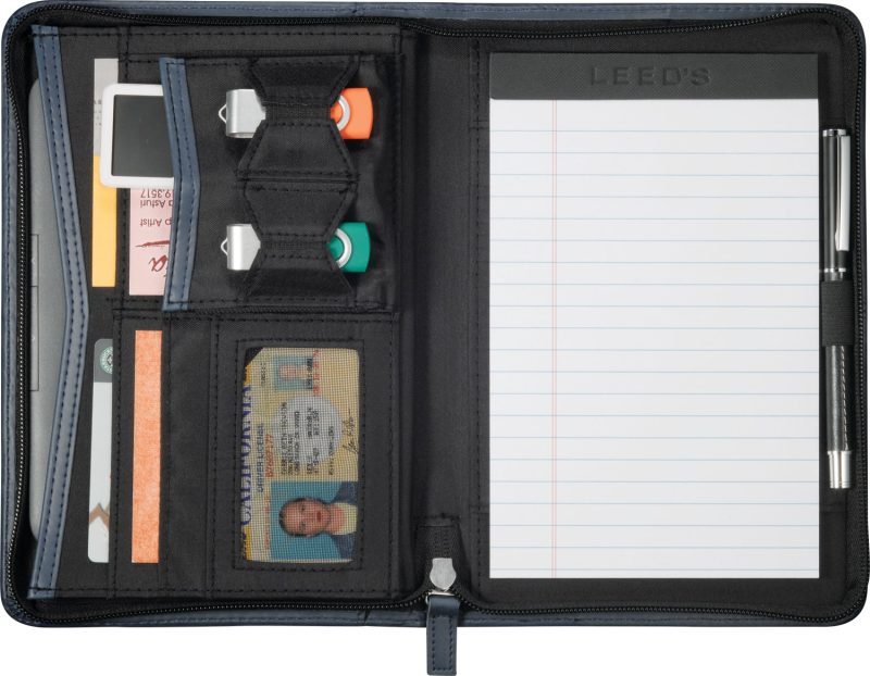 Custom Pedova™ Jr. Zippered Padfolio with FSC® Mix Paper - 9