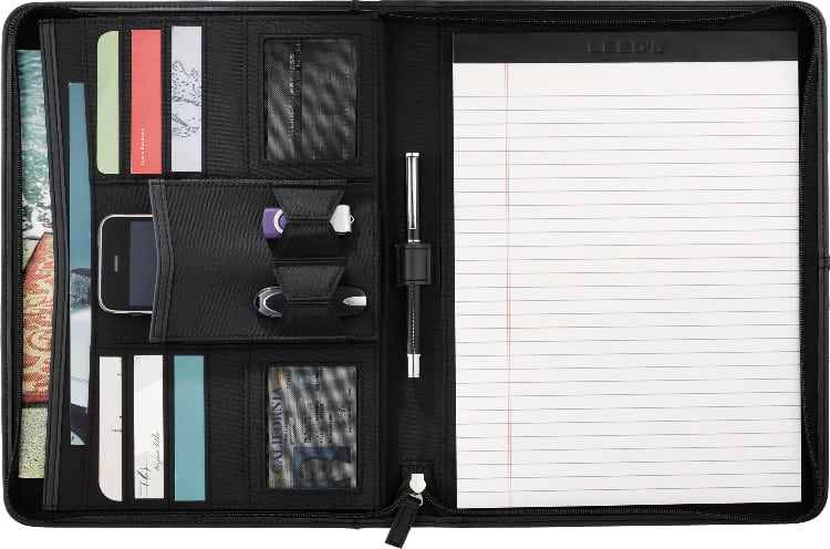 Custom Pedova™ Zippered UltraHyde Padfolio with FSC® Mix Paper - 4