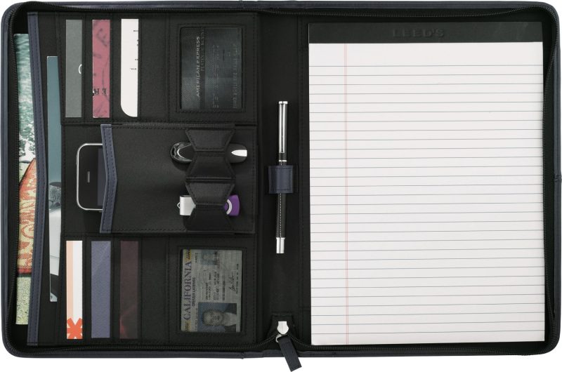 Custom Pedova™ Zippered UltraHyde Padfolio with FSC® Mix Paper - 9