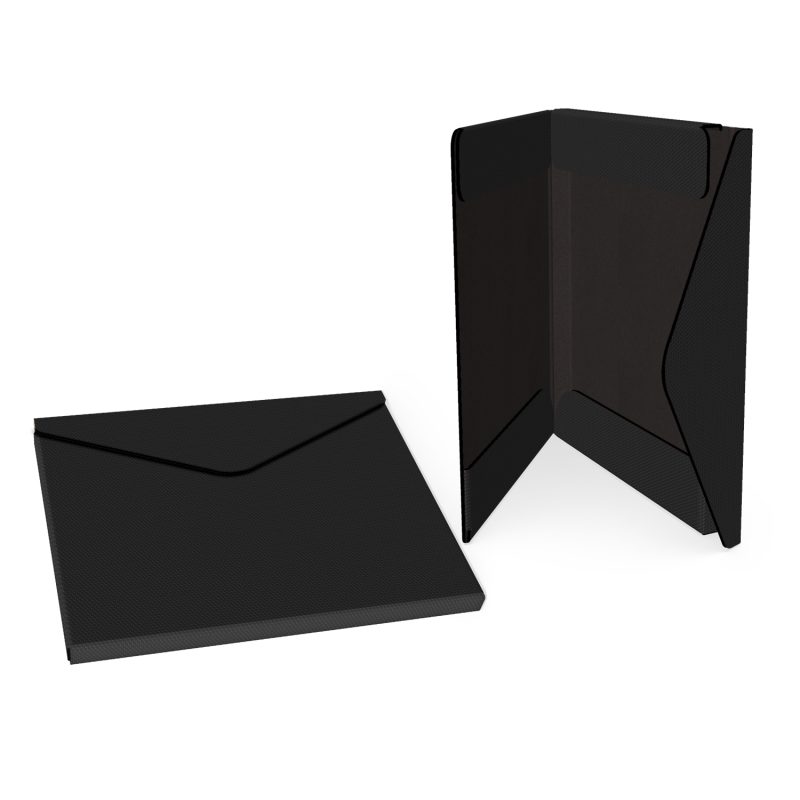 Custom Portfolio 2 Pocket Folder w/ Snap or Velcro (12.5"x10"x0.75") - 4