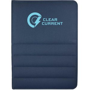 Custom Puffer Zippered Padfolio with FSC® Recycled Paper