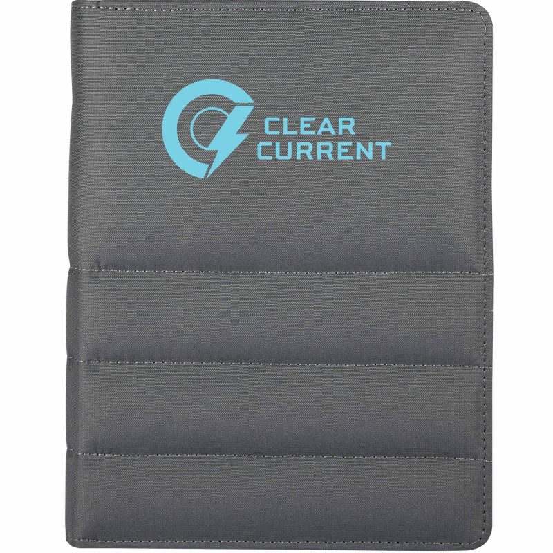 Custom Puffer Zippered Padfolio with FSC® Recycled Paper - 4