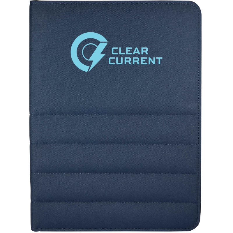 Custom Puffer Zippered Padfolio with FSC® Recycled Paper