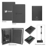 Custom Recycled Power Folio With Wireless Charger & Power Bank