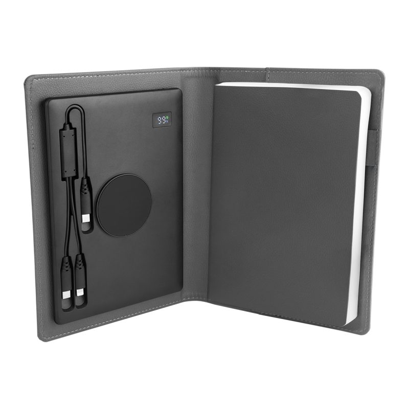 Custom Recycled Power Folio With Wireless Charger & Power Bank - 3