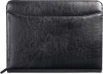 Custom Renaissance Italian Style Leather Zippered Padfolio with FSC® Mix Paper - 3