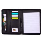 Custom Renaissance Italian Style Leather Zippered Padfolio with FSC® Mix Paper - 4