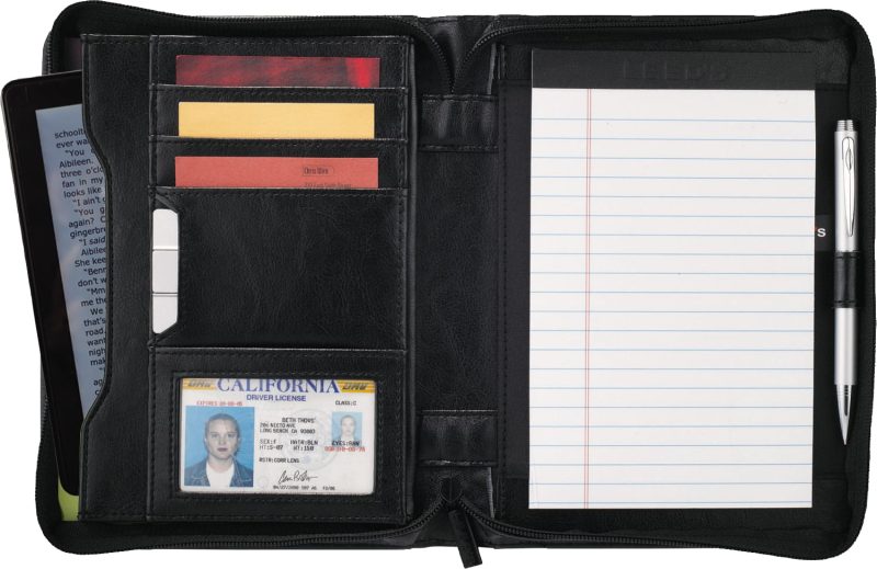 Custom Renaissance Jr. Zippered Padfolio with FSC® Mix Paper - 4