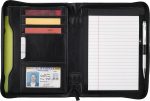 Custom Renaissance Jr. Zippered Padfolio with FSC® Mix Paper - 5